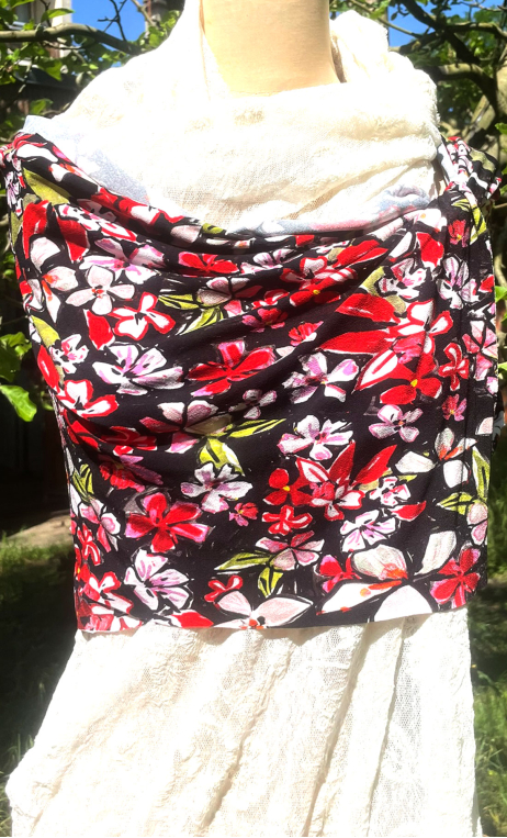 Swatch.  Trio integral. Jersey Fleurs vitrail - 2