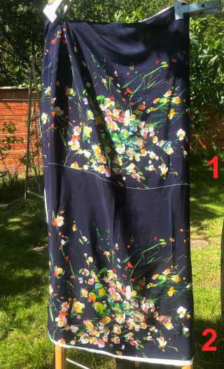Swatch. Viscose Peace and love marine - 1