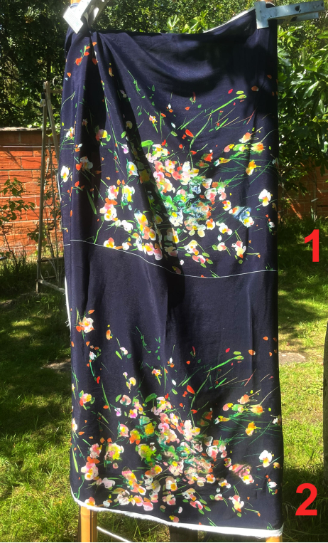 Swatch. Viscose Peace and love marine - 1