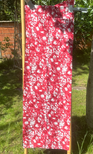 Coupon. Coton Impressionniste rouge - 1