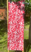 Coupon. Coton Impressionniste rouge - 1
