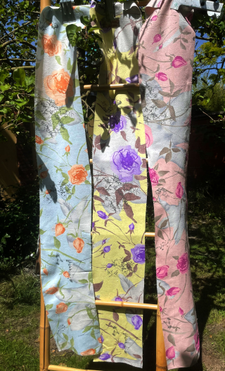Tirelle. Trio Fleurs pastel - 1
