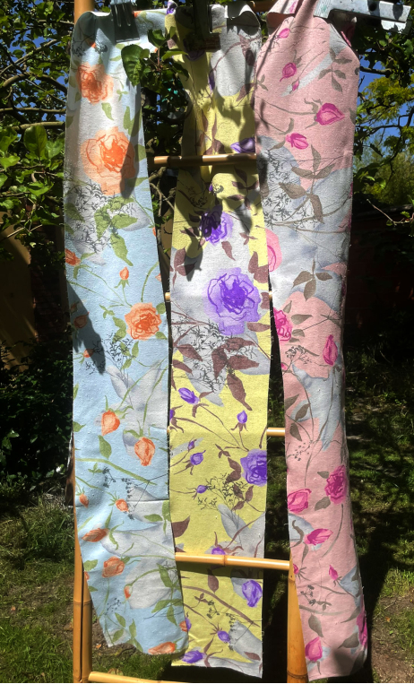 Tirelle. Trio Fleurs pastel - 1
