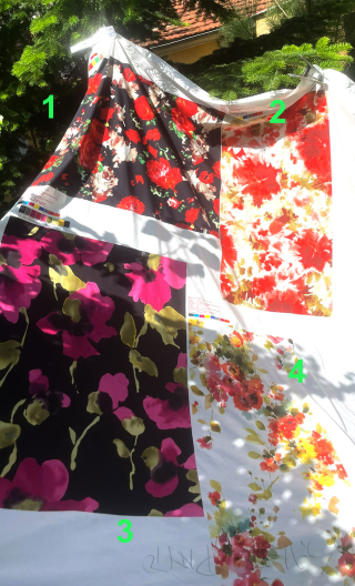 A Swatch à l'unité. Quatuor fleurs