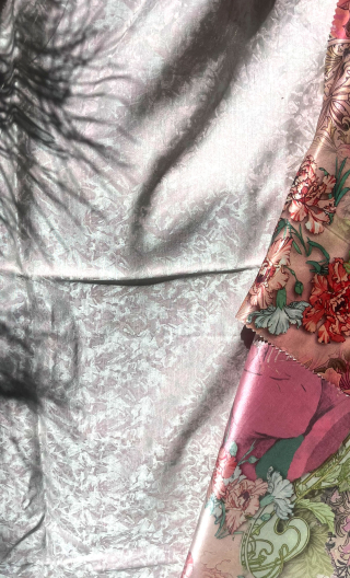 Coupon. Jacquard rose argent - 4