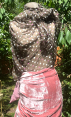 Coupon. Chiffon de soie Pois - 1