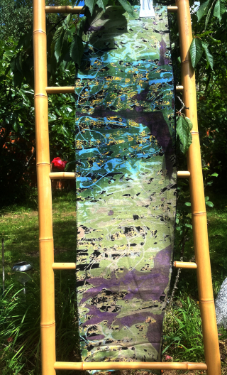 Chute de production. Painting ball vert