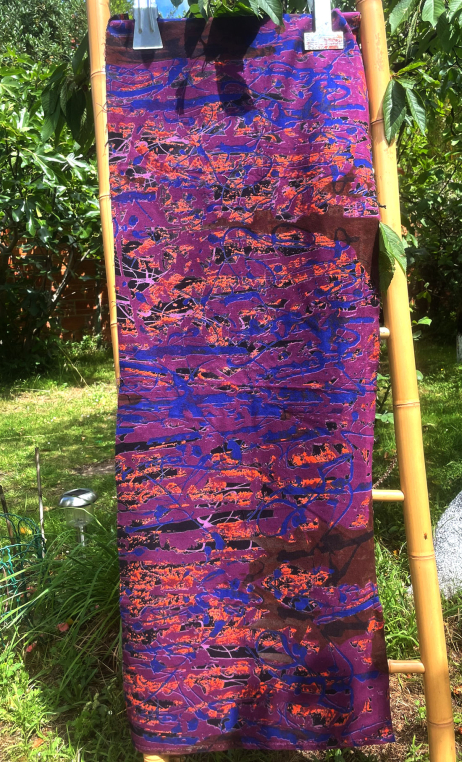 Chute de production. Painting ball prune bleu orange - 1