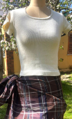 Pull manche courtes. Maille écrue - 4