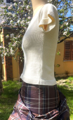 Pull manche courtes. Maille écrue - 5