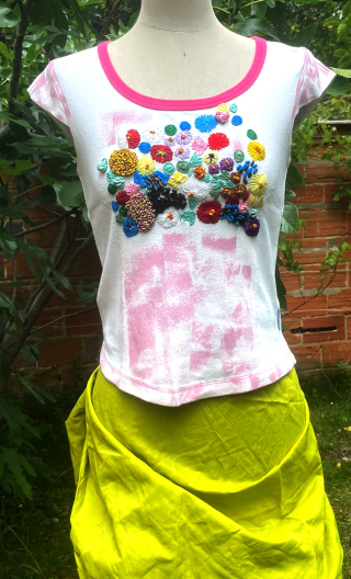 Top blanc artisanal - 2