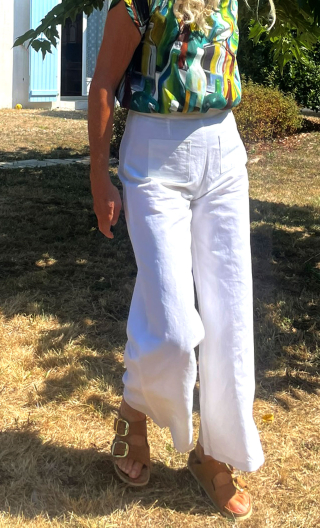 Pantalon Hector. Coton blanc 38 et 40 - 1