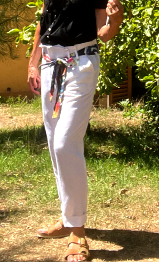 d Pantalon Chinese Gang.  Blanc - 1