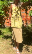bb Tablier. Voile jaune paille - 3