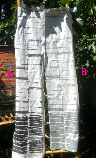 Tirelle. Duo Mur de pisé blanc argent