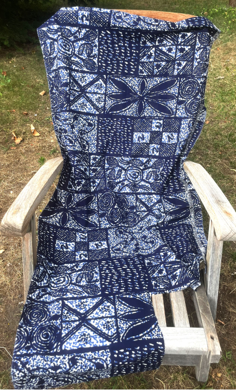 Chute de production. Batik bleu - 1