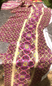Mini chute voile fleurs violet - 3