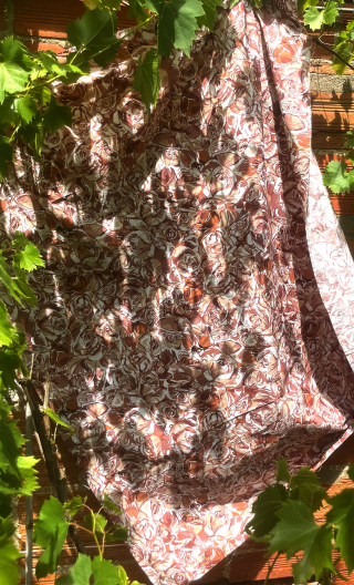 Chute de production. Fleurs impressionniste marron - 2