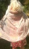 Coupon. Voile beige or - 2