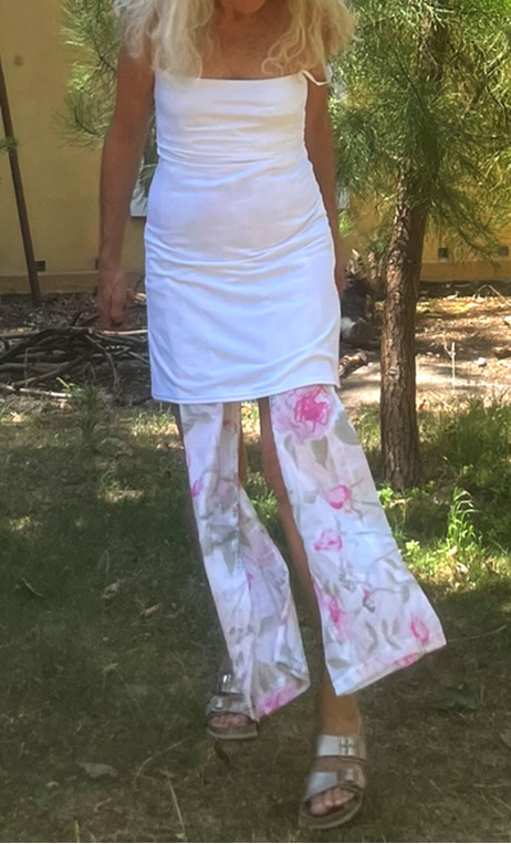 Pantalon Voile coton fleurs - 1