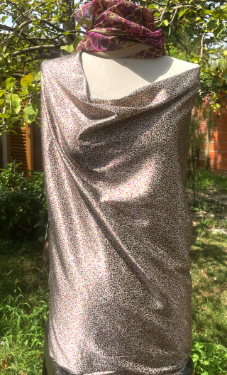Coupon satin viscose. Mini mini fleurs - 1
