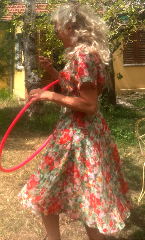 Robe mousseline fleurie vert. Collection privée - 3