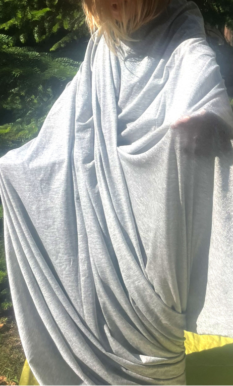 Coupon 1,50 m. Jersey irisé gris argent - 3