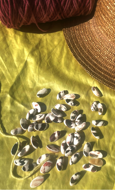 Boutons ovale nacre - 1