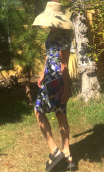 Robe en soie fleurs bleues. Collection privée - 3
