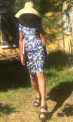 Robe en soie fleurs bleues. Collection privée - 4