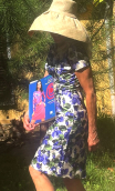 Robe en soie fleurs bleues. Collection privée - 5