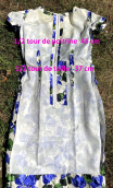 Robe en soie fleurs bleues. Collection privée - 6