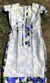 Robe en soie fleurs bleues. Collection privée - 7