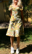 Robe princesse fleurie vert. Collection privée - 1