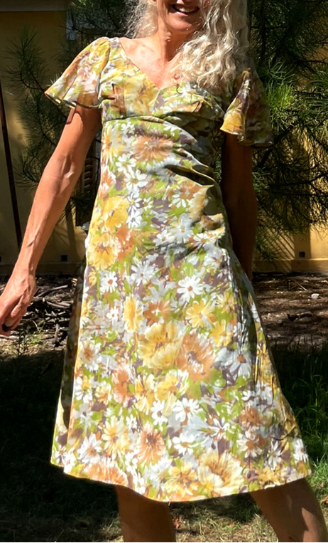 Robe princesse fleurie vert. Collection privée - 3
