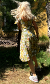 Robe princesse fleurie vert. Collection privée - 4