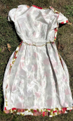 Robe V plissé fleuri roses. Collection privée - 7