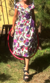 Robe roses et papillon violet. Collection privée - 3