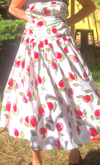 Robe blanche tulipes. Collection privée - 3