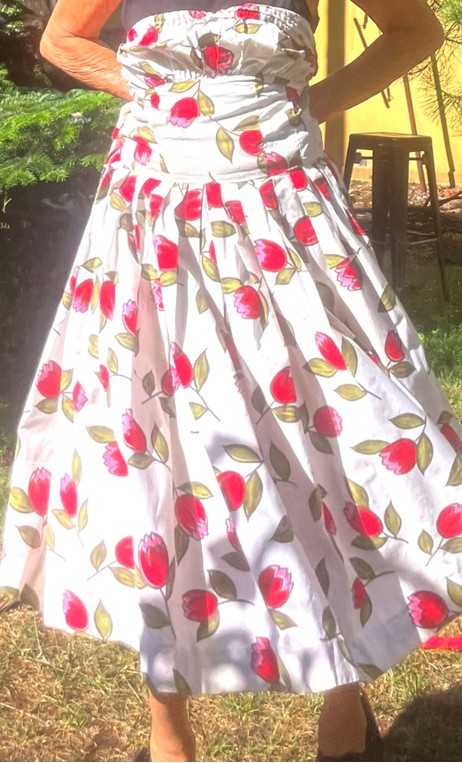 Robe blanche tulipes. Collection privée - 3