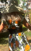 Robe Roses jaune et ceinture noire. Collection privée - 5