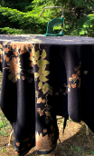 Chute de production velours Frise florale - 2