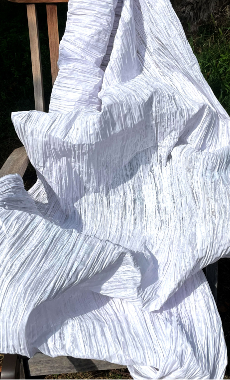 Coupe coton blanc . Papier froissé - 3