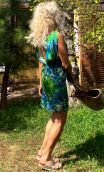 a Robe fleurie verte turquoise. Collection privée - 3