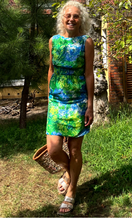 a Robe fleurie verte turquoise. Collection privée - 1