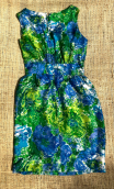 a Robe fleurie verte turquoise. Collection privée - 4