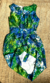 a Robe fleurie verte turquoise. Collection privée - 6
