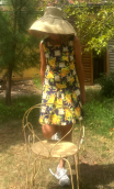 aa Robe marine fleurie. Collection privée - 1