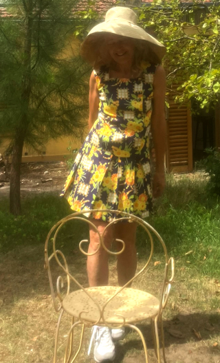 aa Robe marine fleurie. Collection privée - 2