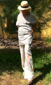 Pantalon Voile coton fleurs pâles - 2